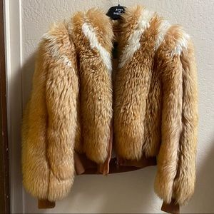 Vintage lamb/shearling fur bomber jacket